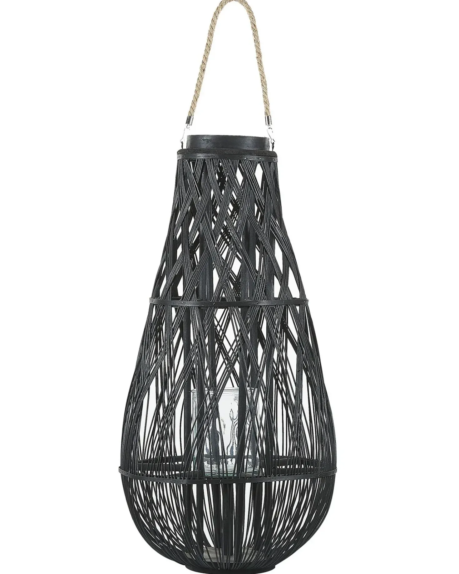Lanterna TONGA Bambù 77 cm Nero
