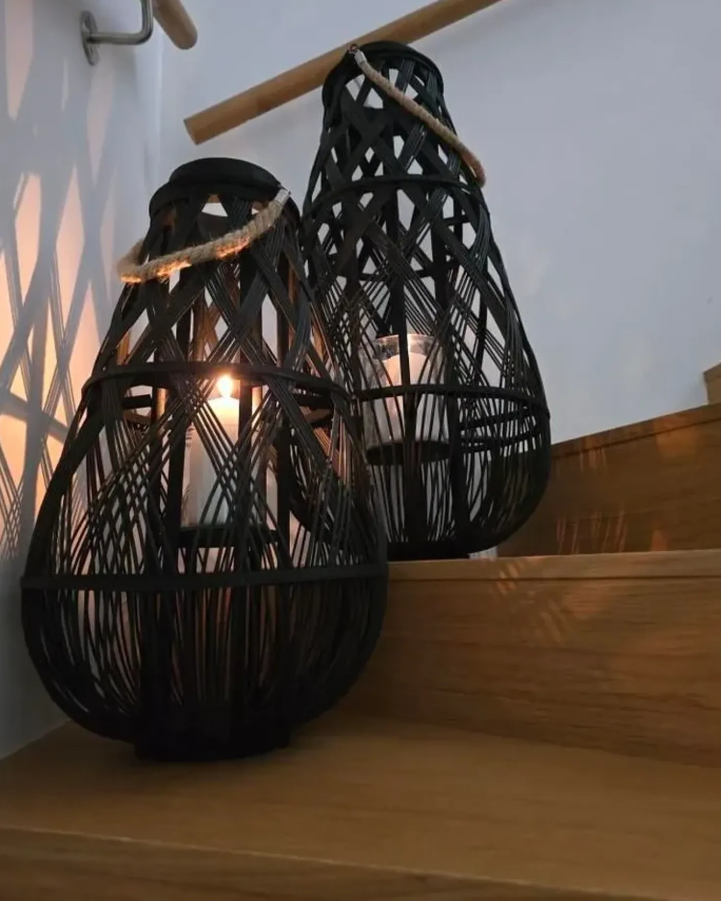 Lanterna TONGA Bambù 77 cm Nero