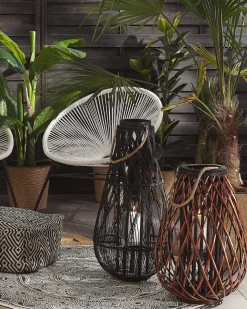 Lanterna TONGA Bambù 77 cm Nero