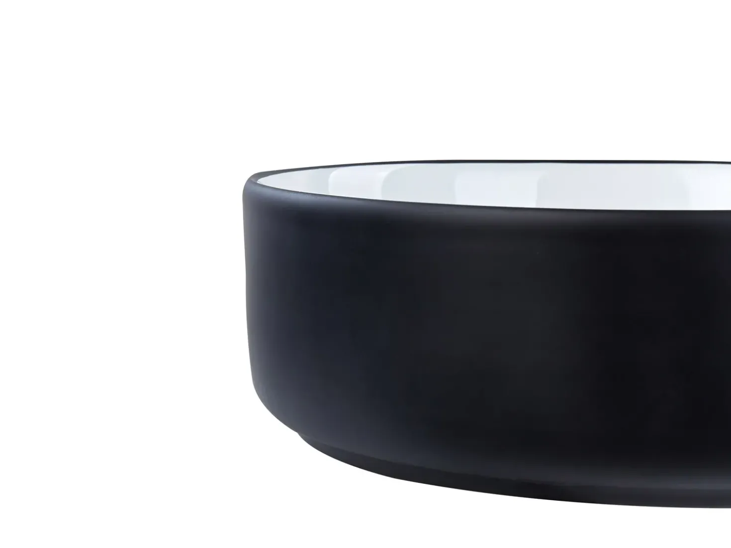 Lavabo da appoggio CALIG ⌀ 36 cm Ceramica Nero/Bianco