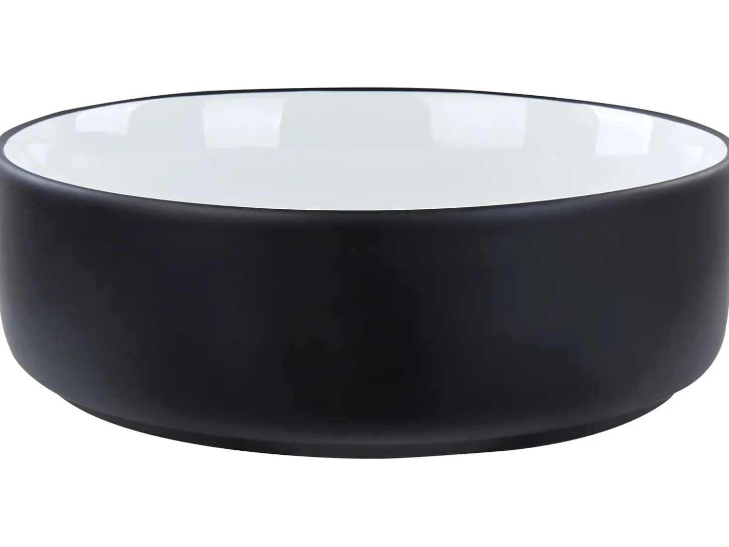Lavabo da appoggio CALIG ⌀ 36 cm Ceramica Nero/Bianco