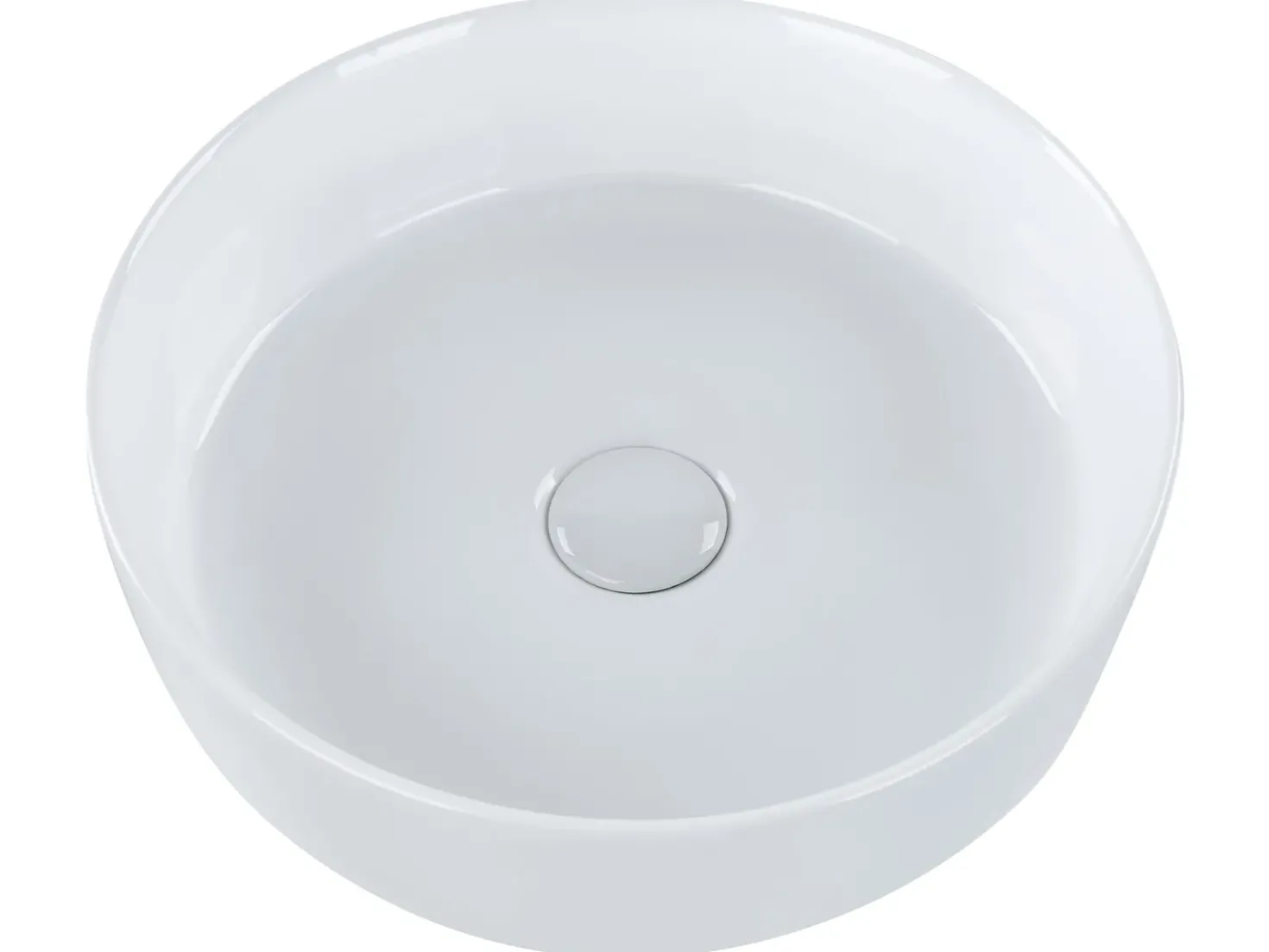 Lavabo da appoggio CALIG ⌀ 36 cm Ceramica Bianco