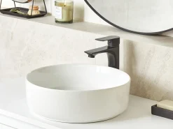 Lavabo da appoggio CALIG ⌀ 36 cm Ceramica Bianco