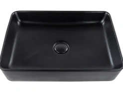 Lavabo da appoggio CHIVANA 51 x 34 cm Ceramica Nero