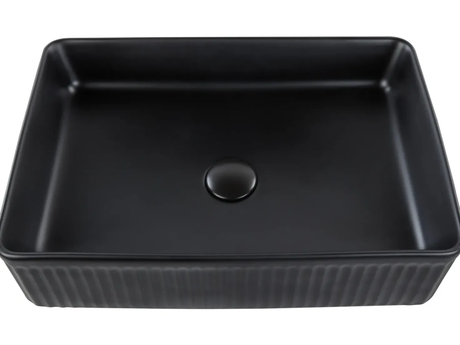 Lavabo da appoggio GELDO 50 x 34 cm Ceramica Nero