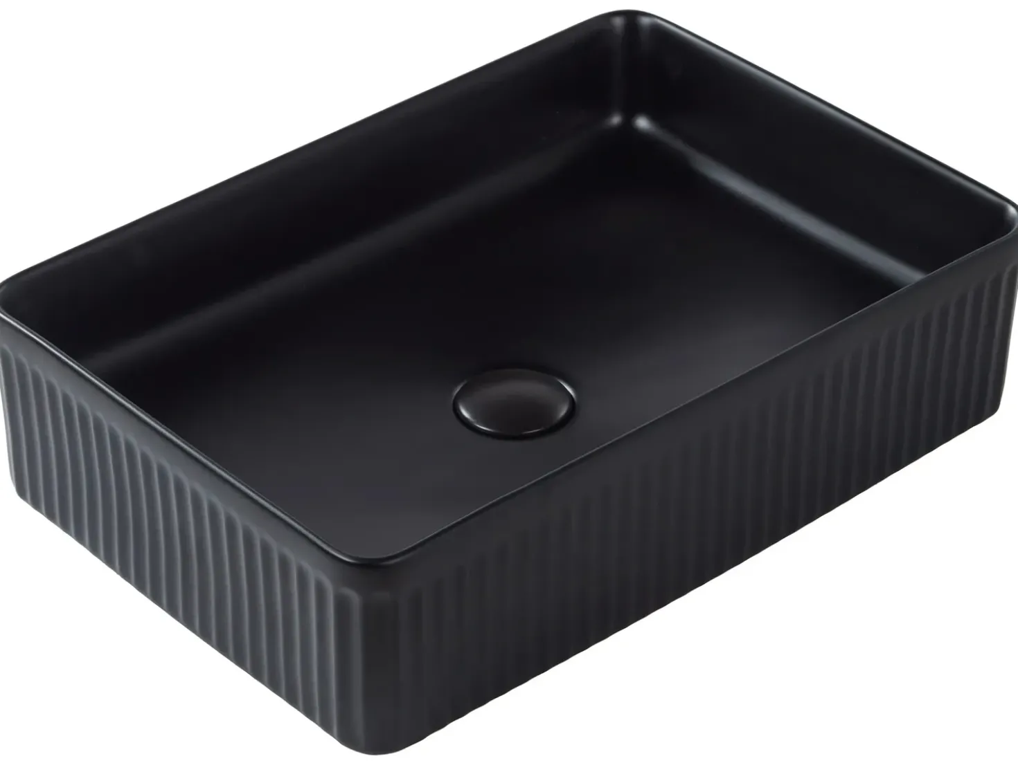 Lavabo da appoggio GELDO 50 x 34 cm Ceramica Nero