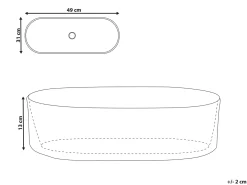 Lavabo da appoggio GELDO 49 x 31 cm Ceramica Bianco