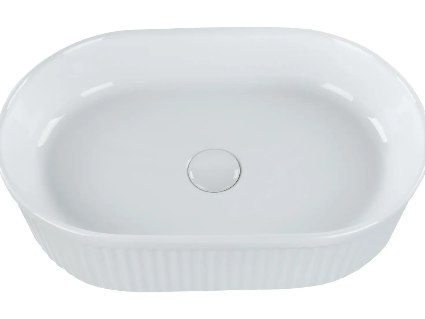 Lavabo da appoggio GELDO 49 x 31 cm Ceramica Bianco