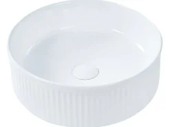 Lavabo da appoggio GELDO ⌀ 37 cm Ceramica Bianco