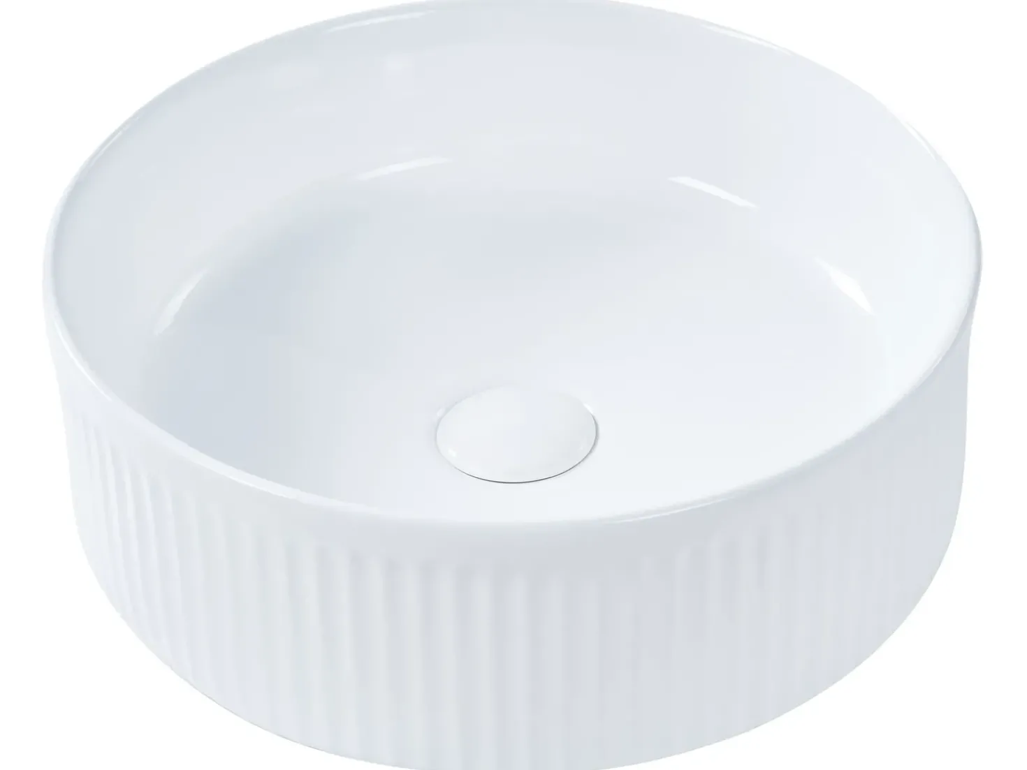 Lavabo da appoggio GELDO ⌀ 37 cm Ceramica Bianco