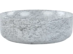 Lavabo da appoggio GUDAR ⌀ 37 cm Ceramica Grigio effetto cemento