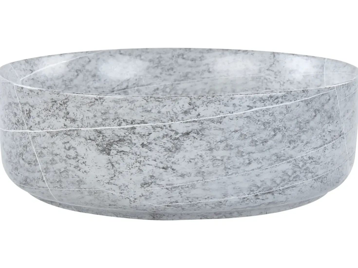 Lavabo da appoggio GUDAR ⌀ 37 cm Ceramica Grigio effetto cemento