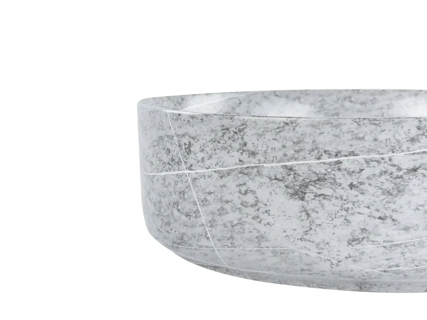Lavabo da appoggio GUDAR ⌀ 37 cm Ceramica Grigio effetto cemento