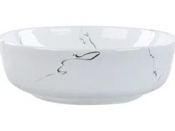 Lavabo da appoggio HOPI ⌀ 42 cm Ceramica Marmo bianco