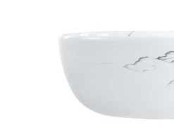 Lavabo da appoggio HOPI 47 x 34 cm Ceramica Marmo bianco