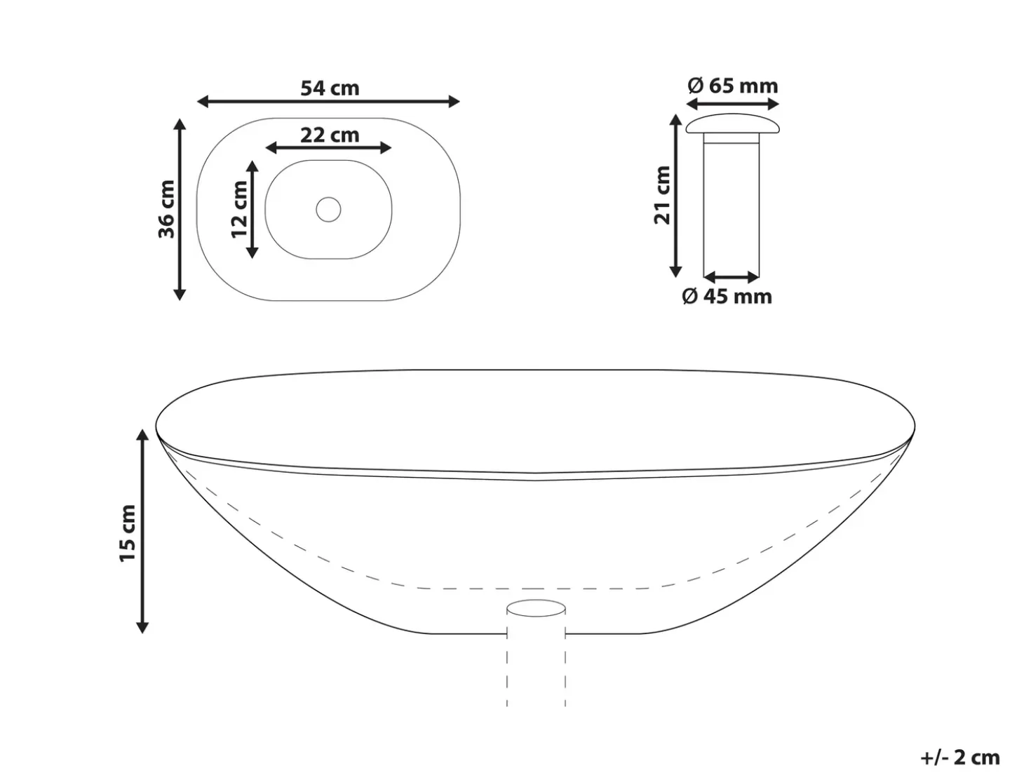 Lavabo da appoggio MOENGO 54 x 36 cm Superficie solida Rosso chiaro