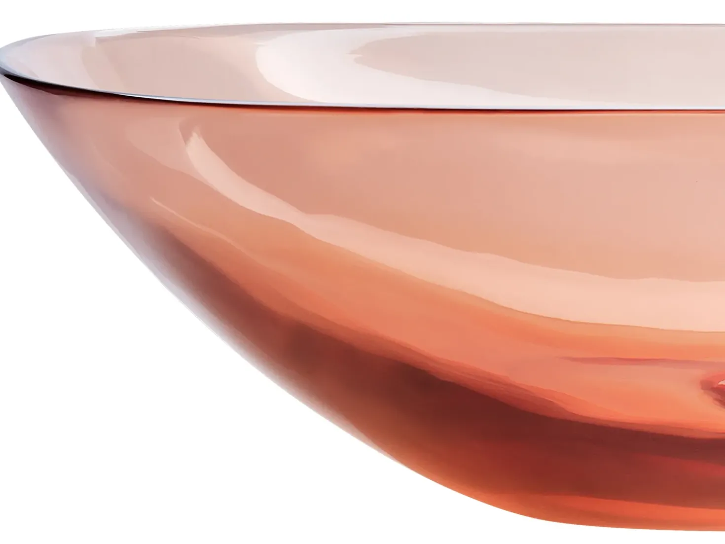 Lavabo da appoggio MOENGO 54 x 36 cm Superficie solida Rosso chiaro