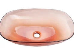 Lavabo da appoggio MOENGO 54 x 36 cm Superficie solida Rosso chiaro