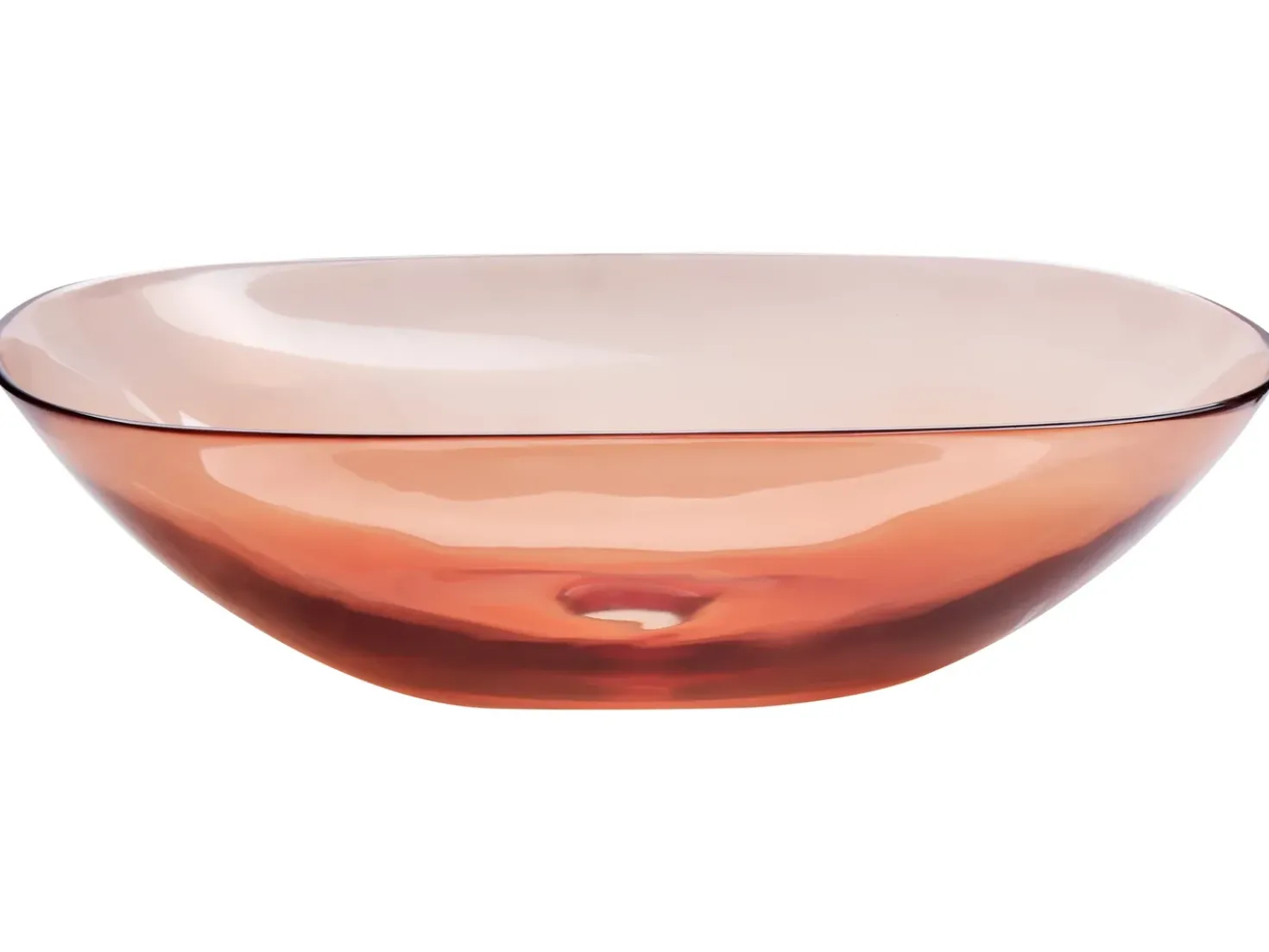 Lavabo da appoggio MOENGO 54 x 36 cm Superficie solida Rosso chiaro