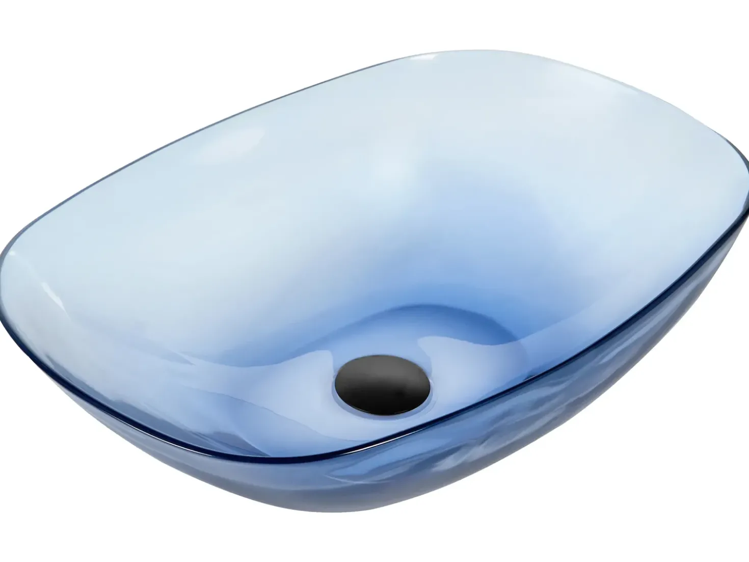 Lavabo da appoggio MOENGO 54 x 36 cm Superficie solida Blu