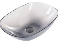Lavabo da appoggio MOENGO 54 x 36 cm Superficie solida Nero
