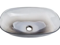 Lavabo da appoggio MOENGO 54 x 36 cm Superficie solida Nero