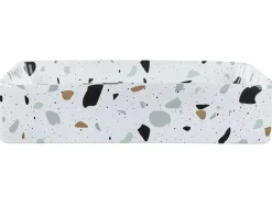 Lavabo da appoggio NULES 51 x 34 cm Ceramica Terrazzo Bianco