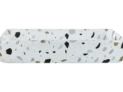 Lavabo da appoggio NULES 61 x 35 cm Ceramica Terrazzo Bianco