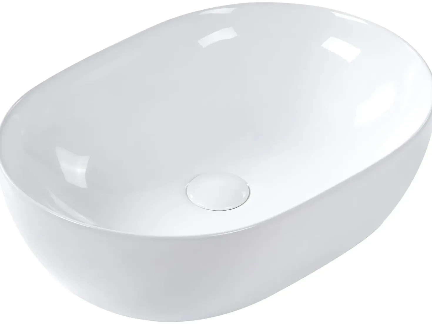Lavabo da appoggio OMOA 48 x 34 cm Ceramica Bianco