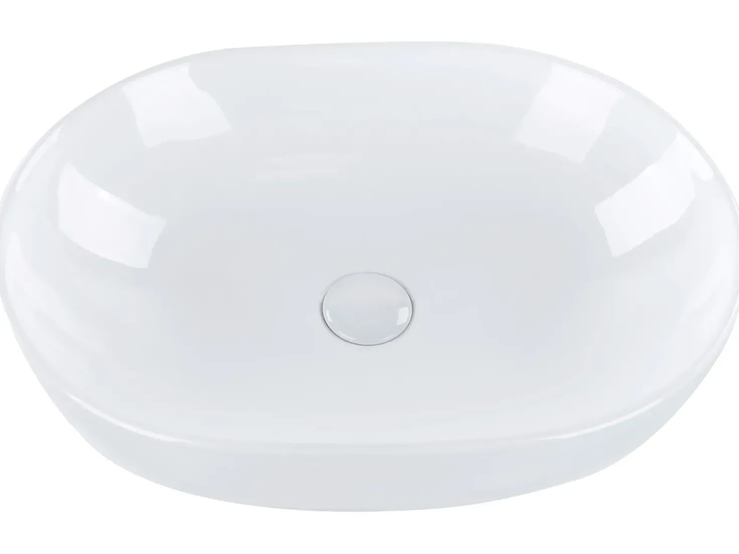Lavabo da appoggio OMOA 48 x 34 cm Ceramica Bianco