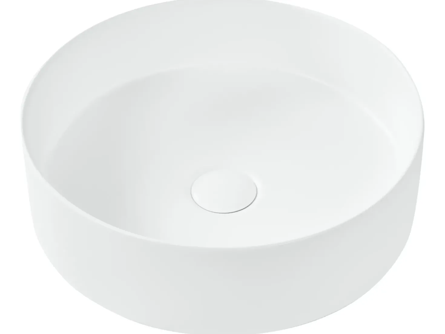 Lavabo da appoggio TEBAR ⌀ 40 cm Ceramica Bianco sporco