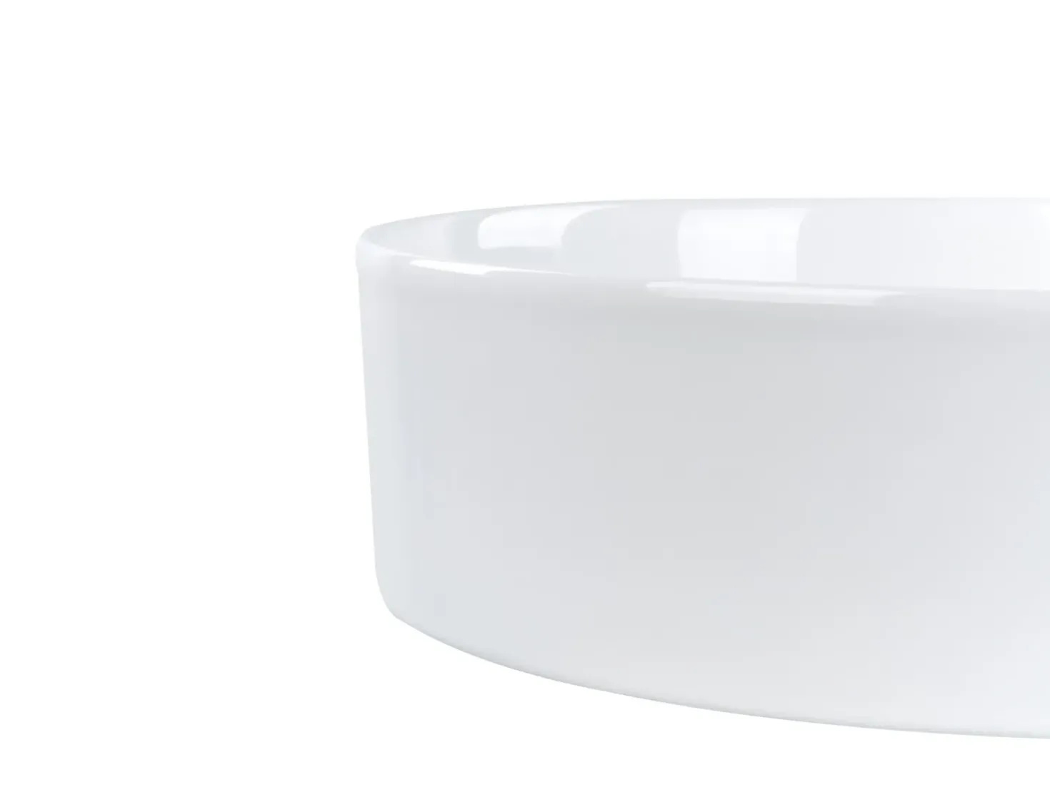 Lavabo da appoggio TEBAR ⌀ 40 cm Ceramica Bianco