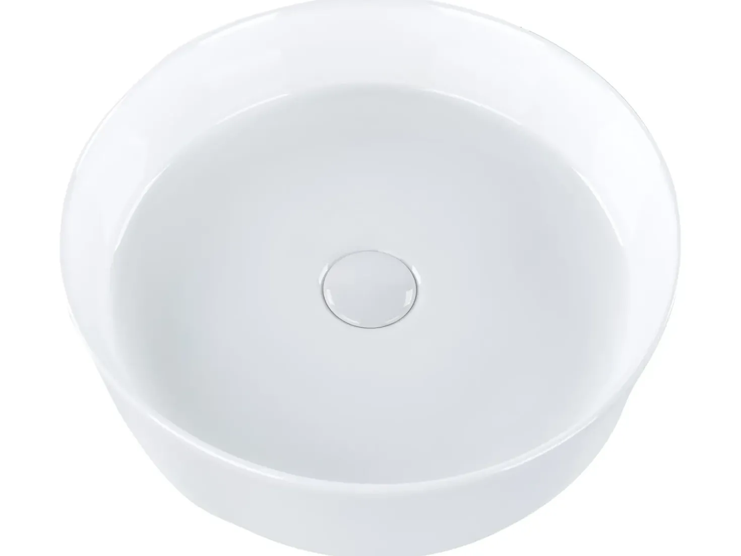 Lavabo da appoggio TEBAR ⌀ 40 cm Ceramica Bianco