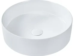 Lavabo da appoggio TEBAR ⌀ 40 cm Ceramica Bianco