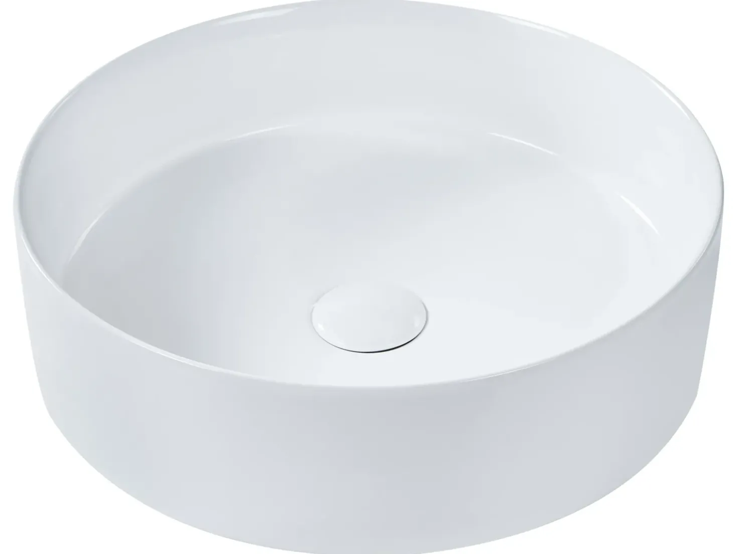 Lavabo da appoggio TEBAR ⌀ 40 cm Ceramica Bianco