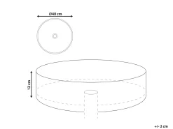 Lavabo da appoggio TEBAR ⌀ 40 cm Ceramica Nero/Bianco