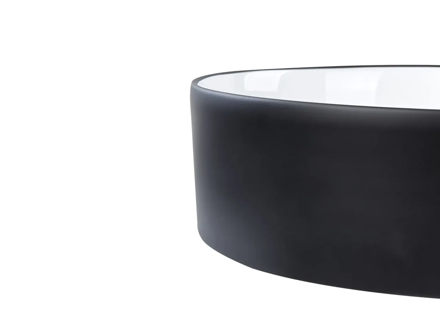 Lavabo da appoggio TEBAR ⌀ 40 cm Ceramica Nero/Bianco