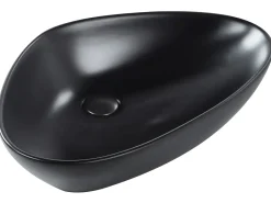 Lavabo da appoggio TIRIG 60 x 39 cm Ceramica Nero