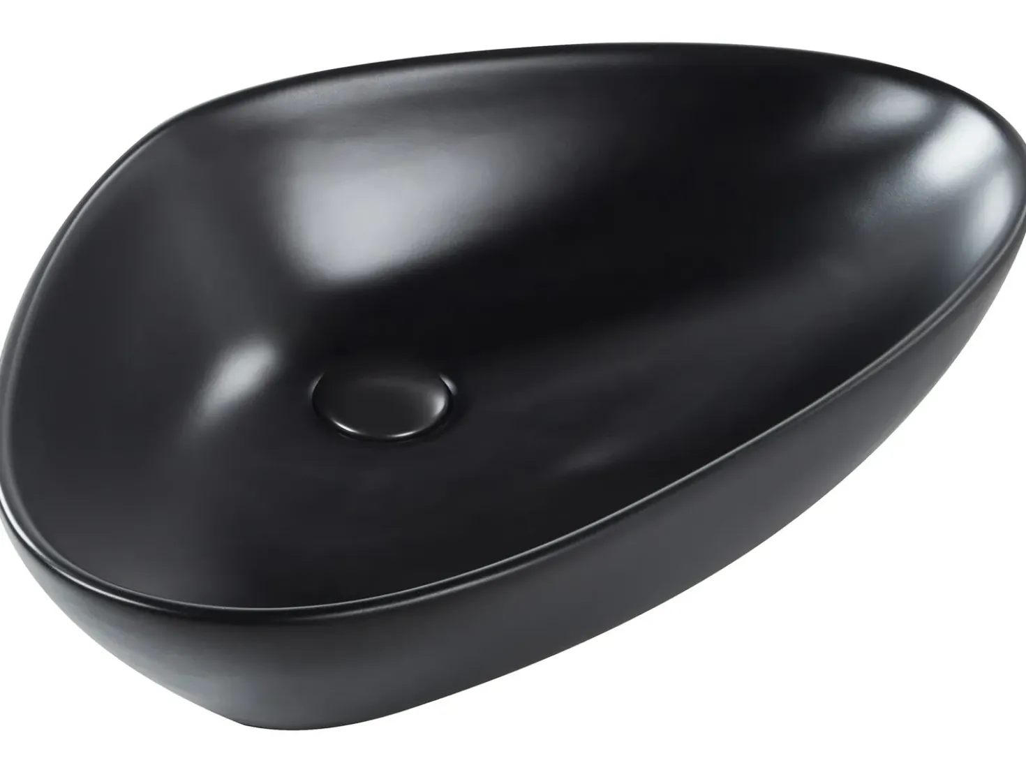 Lavabo da appoggio TIRIG 60 x 39 cm Ceramica Nero