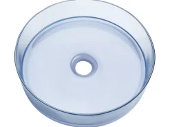 Lavabo da appoggio TOLOSA ⌀ 36 cm Superficie solida Azzurro