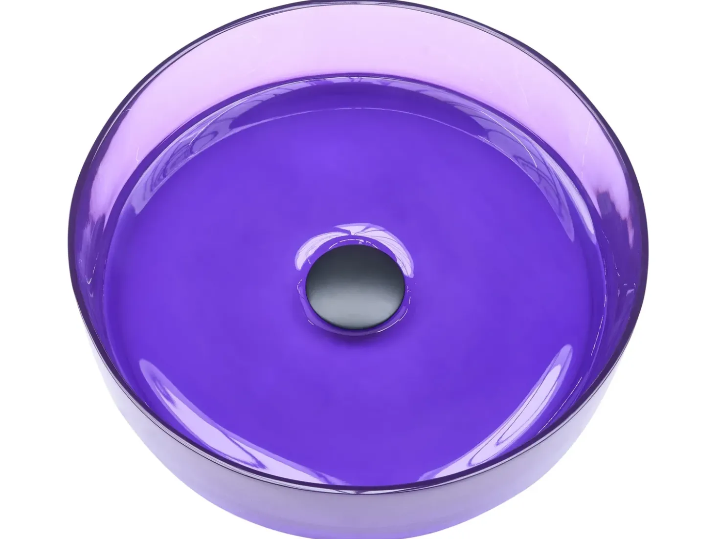 Lavabo da appoggio TOLOSA ⌀ 36 cm Superficie solida Viola