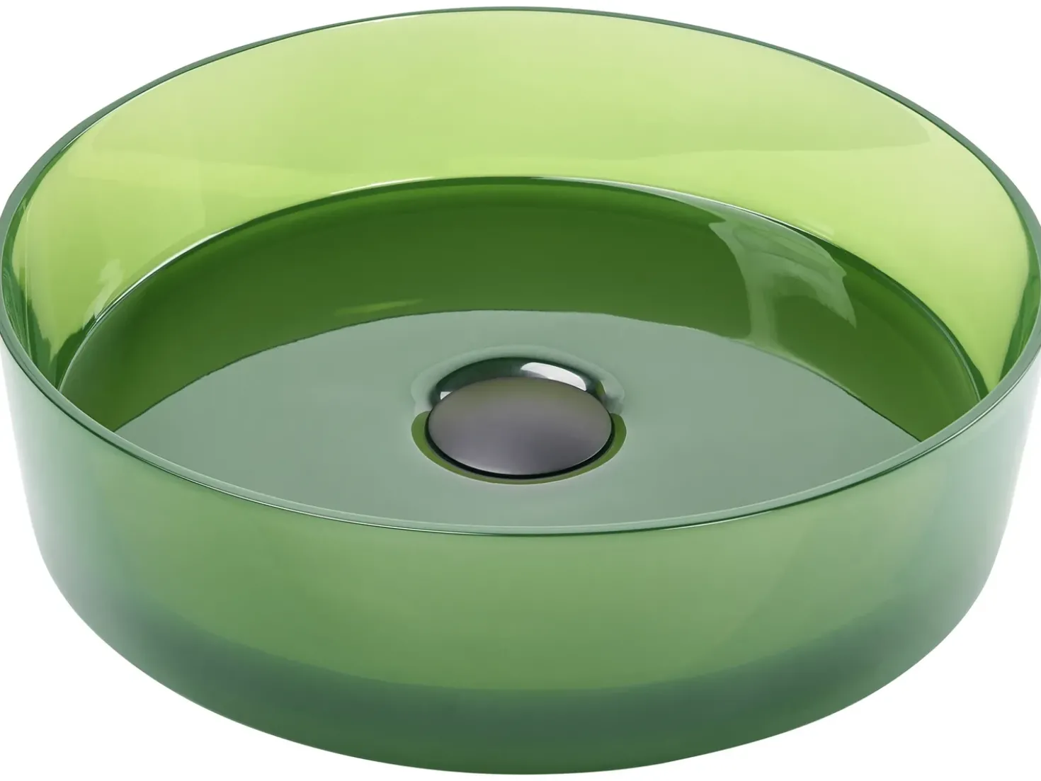 Lavabo da appoggio TOLOSA ⌀ 36 cm Superficie solida Verde