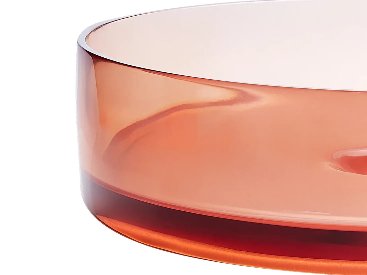 Lavabo da appoggio TOLOSA ⌀ 36 cm Superficie solida Rosso chiaro