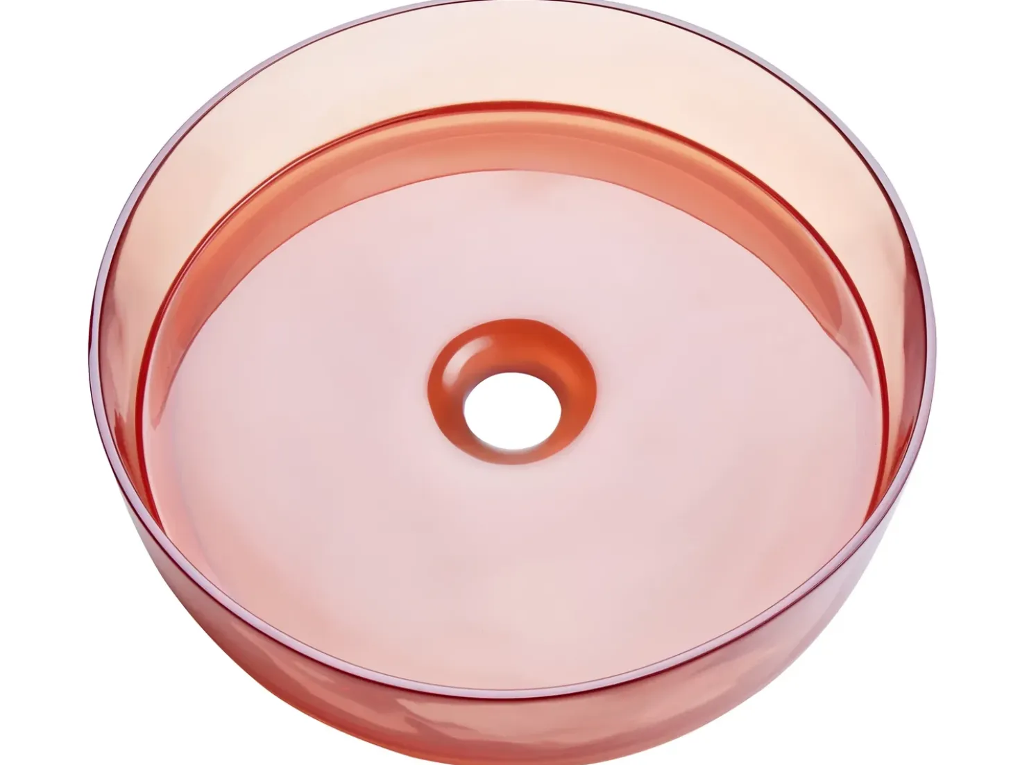 Lavabo da appoggio TOLOSA ⌀ 36 cm Superficie solida Rosso chiaro