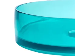 Lavabo da appoggio TOLOSA ⌀ 36 cm Superficie solida Turchese