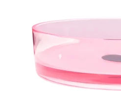 Lavabo da appoggio TOLOSA ⌀ 36 cm Superficie solida Rosa
