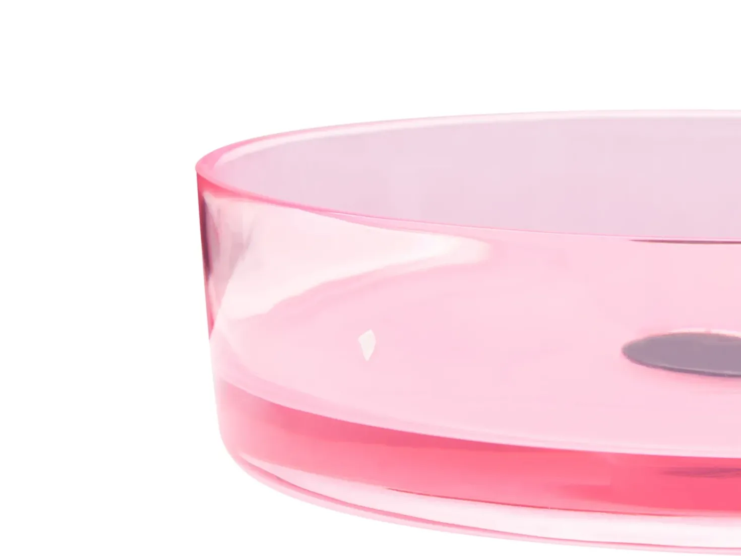 Lavabo da appoggio TOLOSA ⌀ 36 cm Superficie solida Rosa