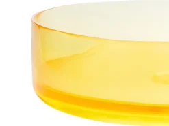 Lavabo da appoggio TOLOSA ⌀ 36 cm Superficie solida Giallo