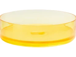 Lavabo da appoggio TOLOSA ⌀ 36 cm Superficie solida Giallo