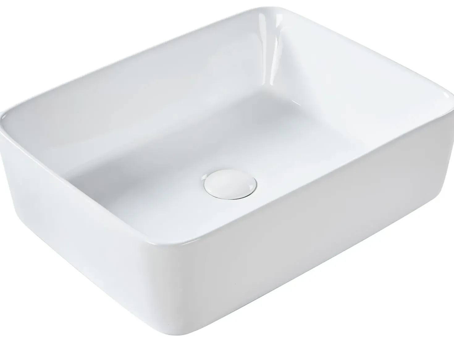 Lavabo da appoggio TRAVESIA 49 x 38 cm Ceramica Bianco